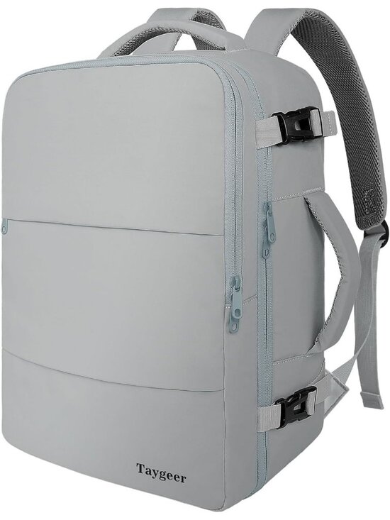 Womens Elephant Gray 15.6inch Laptop Mochila Flight Approved Daypack with Pocket main image 5